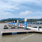 Marina Aluminum Alloy Floating Dock Silver Mooring Cleats/WPC Decking Floating Pontoon Walkway Platform