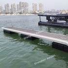 Marina Aluminum Alloy Floating Dock Silver Mooring Cleats/WPC Decking Floating Pontoon Walkway Platform