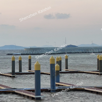 Attractive Price Aluminum Alloy Floating Dock Design Marina Use Floating Pontoon With Mooring Cleats And Pile Guide