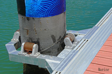 Attractive Price Aluminum Alloy Floating Dock Design Marina Use Floating Pontoon With Mooring Cleats And Pile Guide