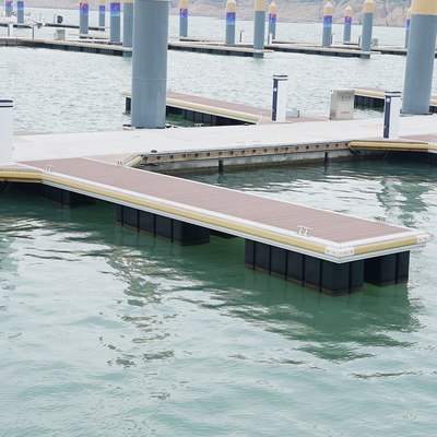 Attractive Price Aluminum Alloy Floating Dock Design Marina Use Floating Pontoon With Mooring Cleats And Pile Guide