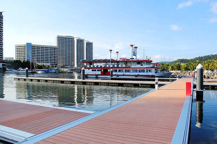 Durable Marine Floating Platform Engineering Design WPC Decking Floating Dock Walkway