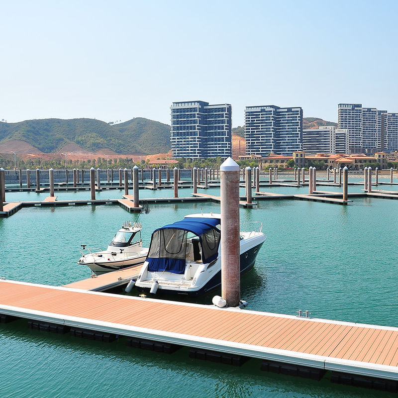 Durable Aluminum Alloy Floating Dock With Mooring Cleats And WPC Decking And LLDPE Floats Marina Floating Pontoon