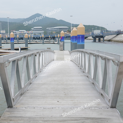 ทางเดินเรืออะลูมิเนียมพร้อมราวกัน 1.1 เมตร รับน้ำหนักได้ 400 กก.