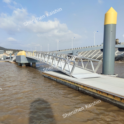 ทางเดินเรืออะลูมิเนียมพร้อมราวกัน 1.1 เมตร รับน้ำหนักได้ 400 กก.