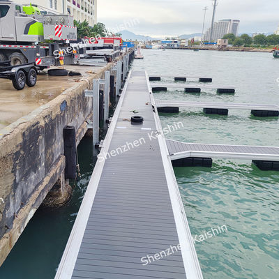 Commercial Finger Aluminium Floating Dock ท่าเรือโป๊ะทะเล HDPE