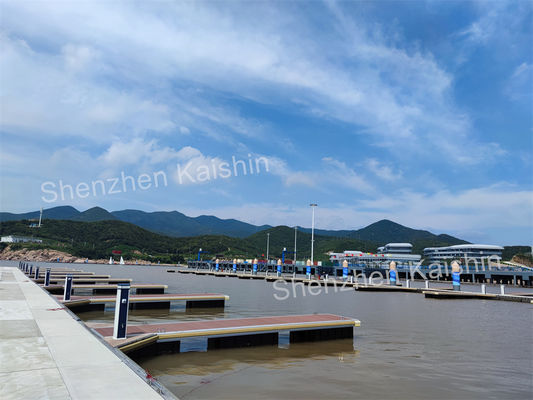 Finger Pontoon Marine โครงสร้างอลูมิเนียม Dock HDPE Floating Dock Pier Pontoon
