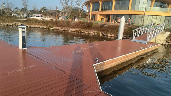 Finger Floating Dock Design โครงสร้างอลูมิเนียมทางทะเล HDPE Floating Dock Pier